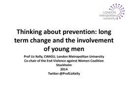 long term change and the involvement of young men