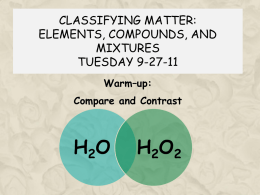 Elements compounds mixtures