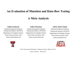 An Evaluation of Mutation and Data-flow Testing: A Meta