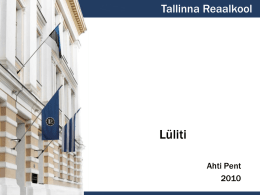 Lülitid - Tallinna Reaalkool