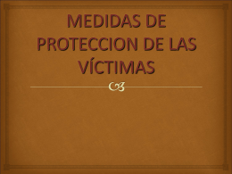 Medidas de protección de las víctimas