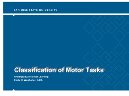 Classification of Motor Tasks