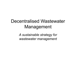 Decentralised Wastewater Management