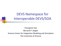 DEVS Namespace for Interoperable DEVS/SOA