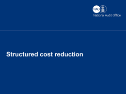 Structured cost reduction