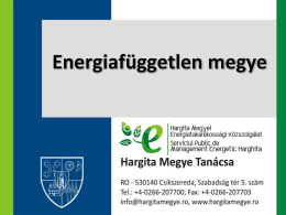 Energiafüggetlen Hargita megye