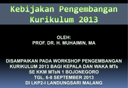 Prof. Muh.PENG KUR SMP-MTS 2013