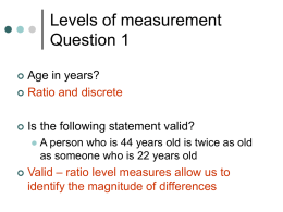 Levels of Measurement Quiz