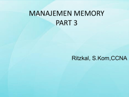 MANAJEMEN MEMORY PART 3