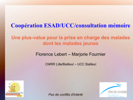 Coopération ESAD/UCC/consultation mémoire Une plus