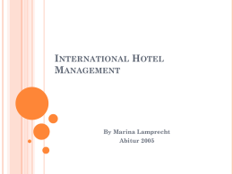 International Hotel Management (Präsentation)