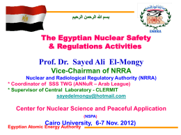(Sayed Mongy) - The Center of Nuclear Studies and Peaceful