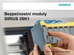 Bezpečnostní moduly SIRIUS 3SK1