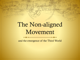 The Non-aligned Movement