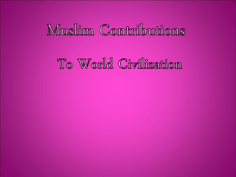 Muslim Contributions - Hale Charter Academy
