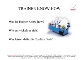 PowerPoint-Präsentation - traintool consult GmbH