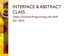 Interface dan Abstract class