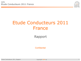Etude Conducteurs 2011 France_Rapport