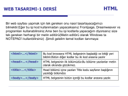 html sunum - Murat Aksel AKÇAY
