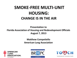 Smoke Free Public Housing - Florida Association of Housing and