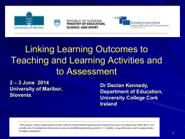 Presentation2 Assessment Slovenia June 2014