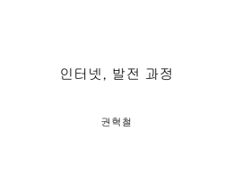 인터넷 기술 발전