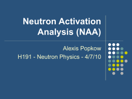 Neutron Activation Analysis (NAA)