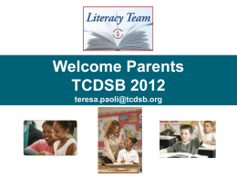 Home/School Connection - Toronto Catholic District School Board