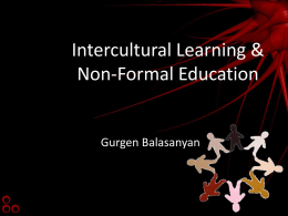 Intercultural Learning & Non-Formal Education