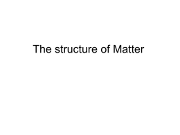 1. Structure of Matter