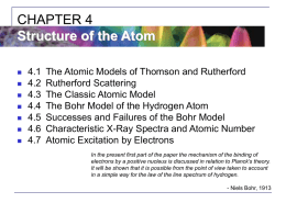CHAPTER 4: Structure of the Atom