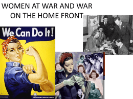 Women at War and the Homefront Lesson