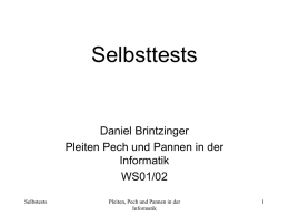 Selbsttests