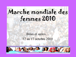 Marche mondiale des femmes 2010 - Centre des femmes d`ici et d