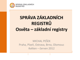 Správa základních registrů