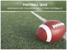 football quiz - Lynne Howard