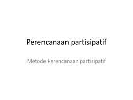 Perencanaan Partisipatif Pertemuan 7
