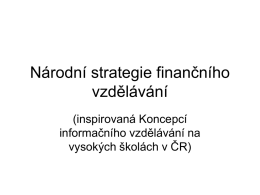 Národní strategie finančního vzdělávání