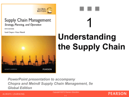 Chapter 1 Understanding the supply chain