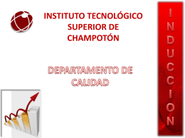 induccion - Instituto Tecnológico Superior de Champotón
