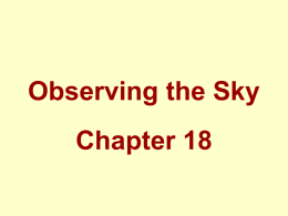 Observing the Sky - Southern Local Schools