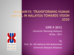 ICPE-5 2012 - School of Graduate Studies