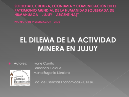El Dilema de la Actividad Minera en Jujuy