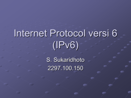 Internet Protocol versi 6 (IPv6)