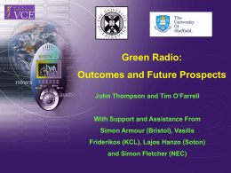 Green Radio: Outcomes and Future
