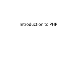 PHP part1 - 國立清華大學資訊工程系