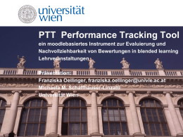 Performance Tracking Tool der Uni Wien