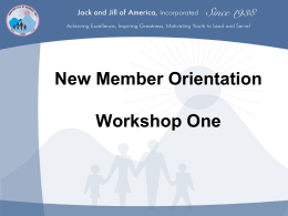 New Member Orientation Workshop(1)