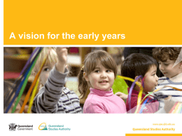 A vision for the early years