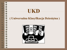 UKD (Uniwersalna Klasyfikacja Dziesiętna)